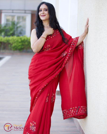 RUSSIAN SILK - RED BULLION WORK