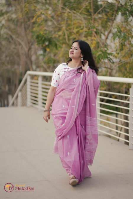 COTTON JAMDANI - BABY PINK COTTON JAMDANI